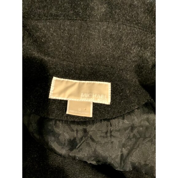 Michael Kors Black Wool Double Breasted Pea Coat, Size 12 - Picture 7 of 7